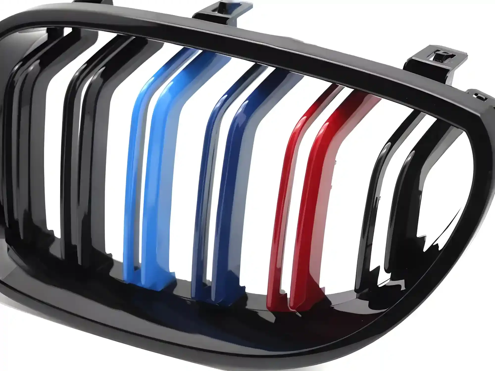 Grill BMW 5 (E60 / E61) 2003 - 2010 │ Sportsgrill M Performance-stil - gloss black tri-colour double bar – bilde 3