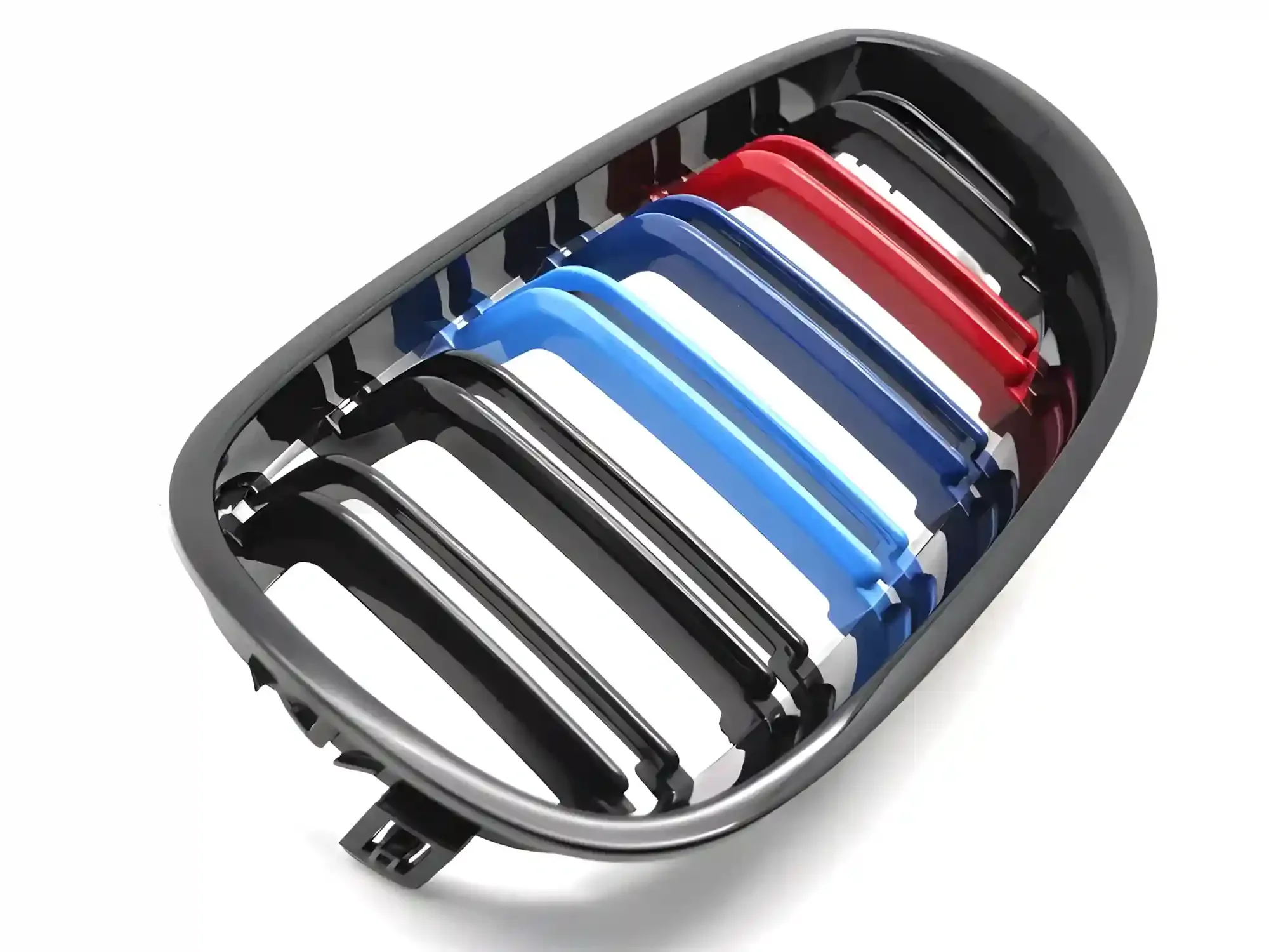 Grill BMW 5 (E60 / E61) 2003 - 2010 │ Sportsgrill M Performance-stil - gloss black tri-colour double bar – bilde 4