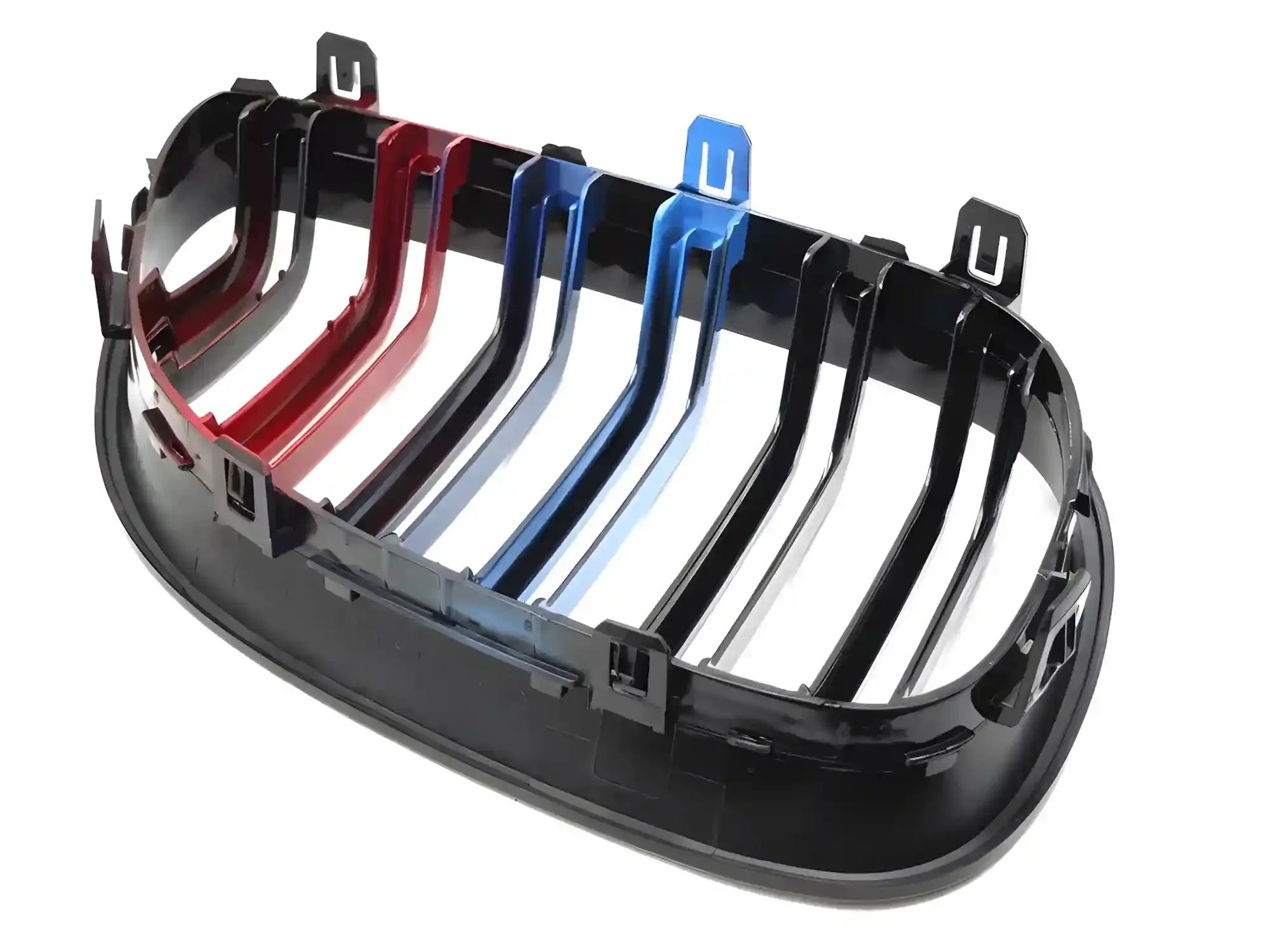 Grill BMW 5 (E60 / E61) 2003 - 2010 │ Sportsgrill M Performance-stil - gloss black tri-colour double bar – bilde 5