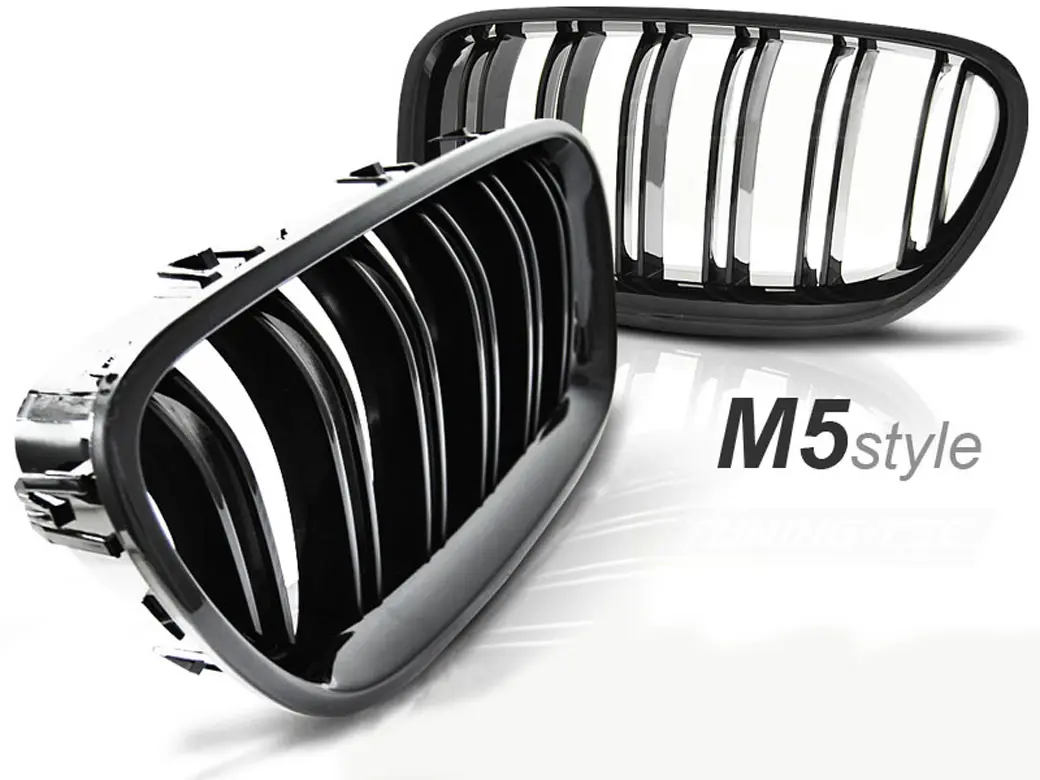 Grill BMW 5 (F10/F11) 2010 - 2017 | GLOSSY BLACK SPORT LOOK Image 4