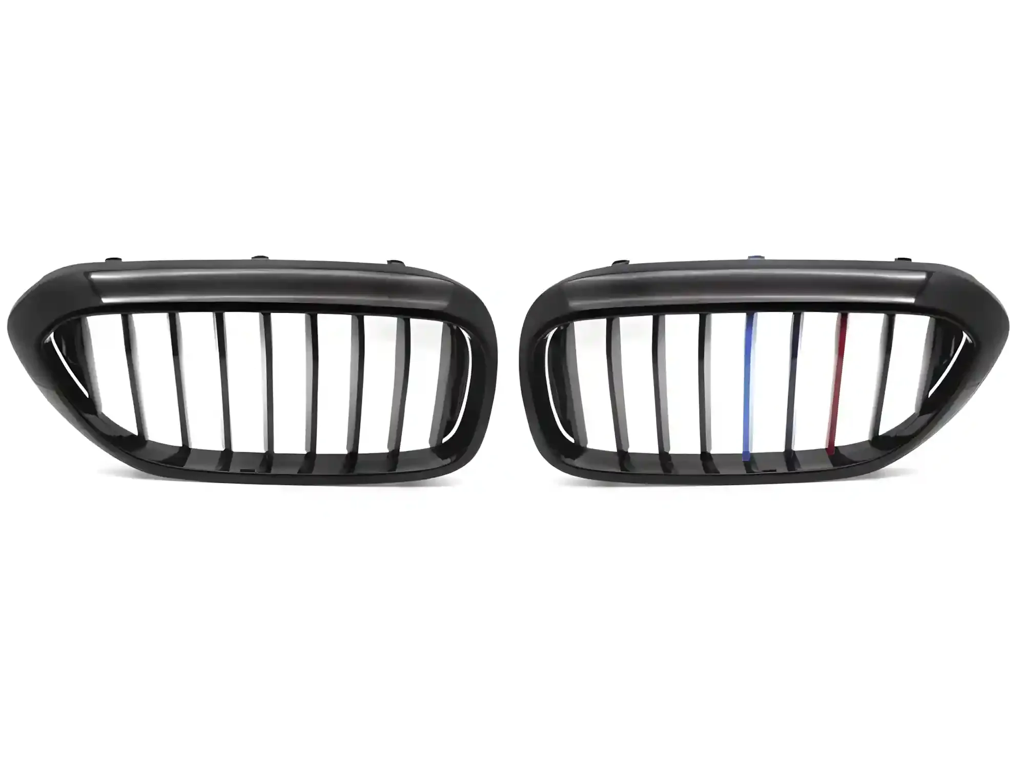 Grill BMW 5 (G30 / G31) 2017 - 2020 │ Sportsgrill M Performance-stil - gloss black tri-colour double bar – bilde 2