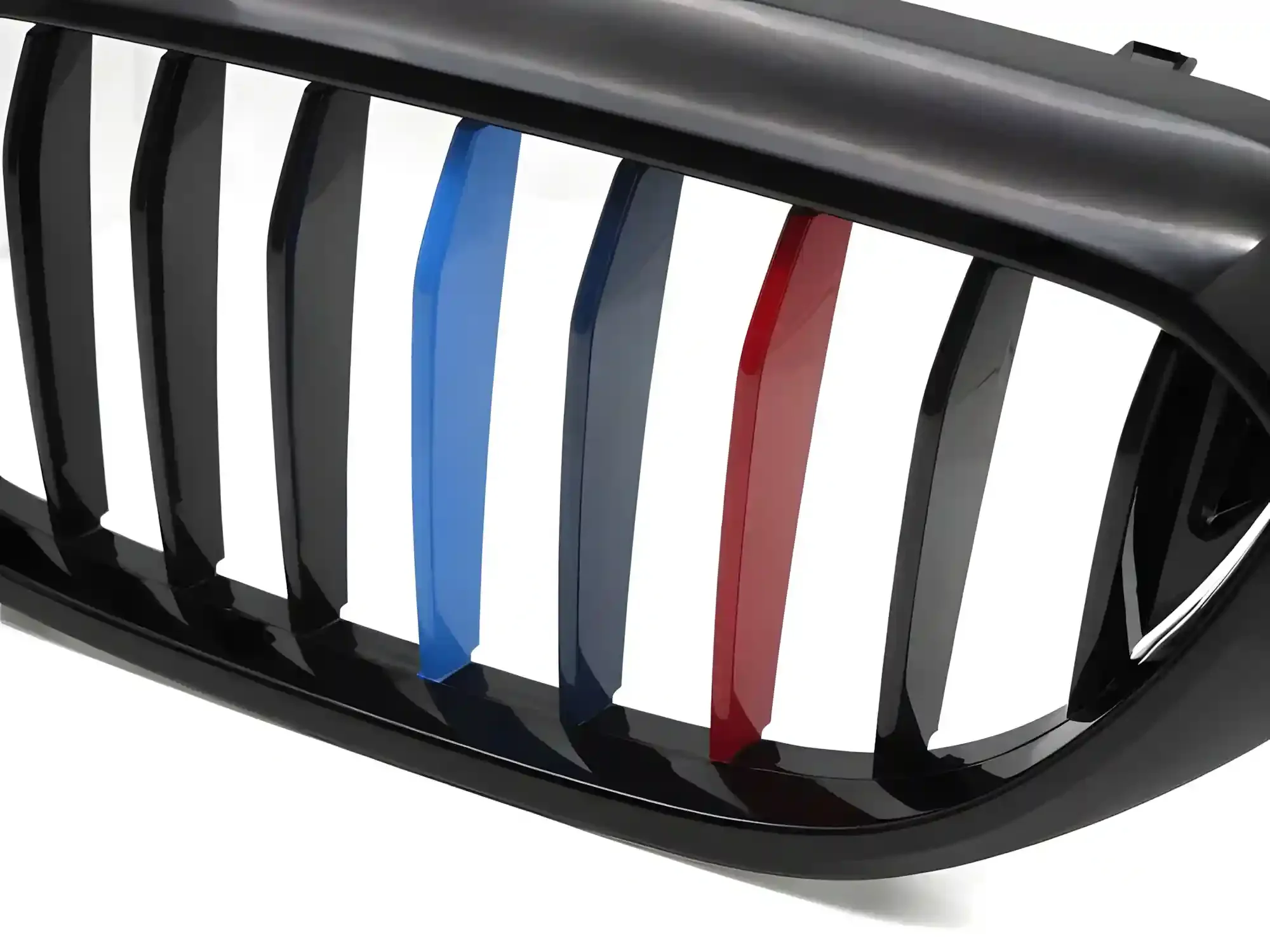 Grill BMW 5 (G30 / G31) 2017 - 2020 │ Sportsgrill M Performance-stil - gloss black tri-colour double bar – bilde 3