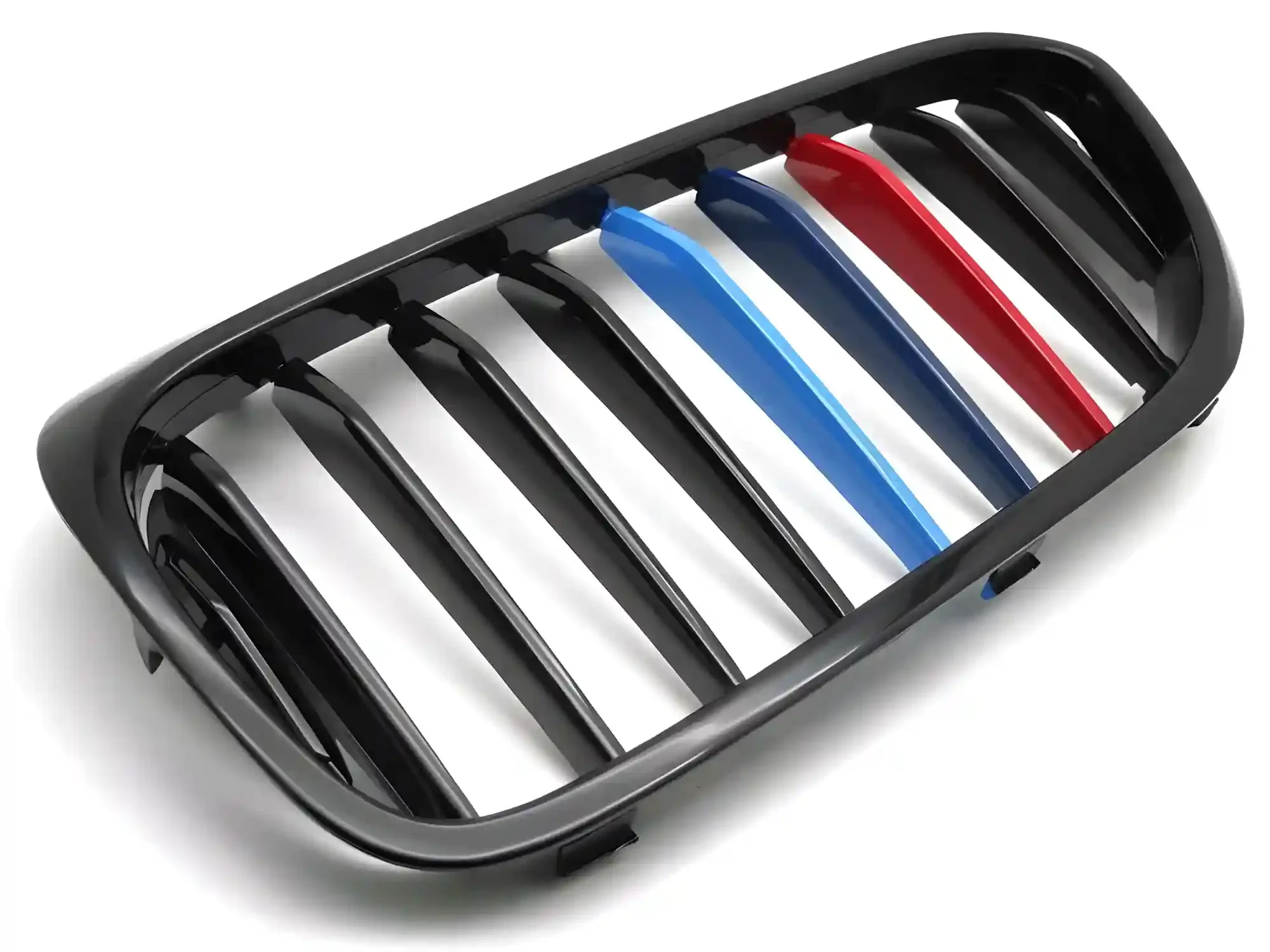 Grill BMW 5 (G30 / G31) 2017 - 2020 │ Sportsgrill M Performance-stil - gloss black tri-colour double bar – bilde 4
