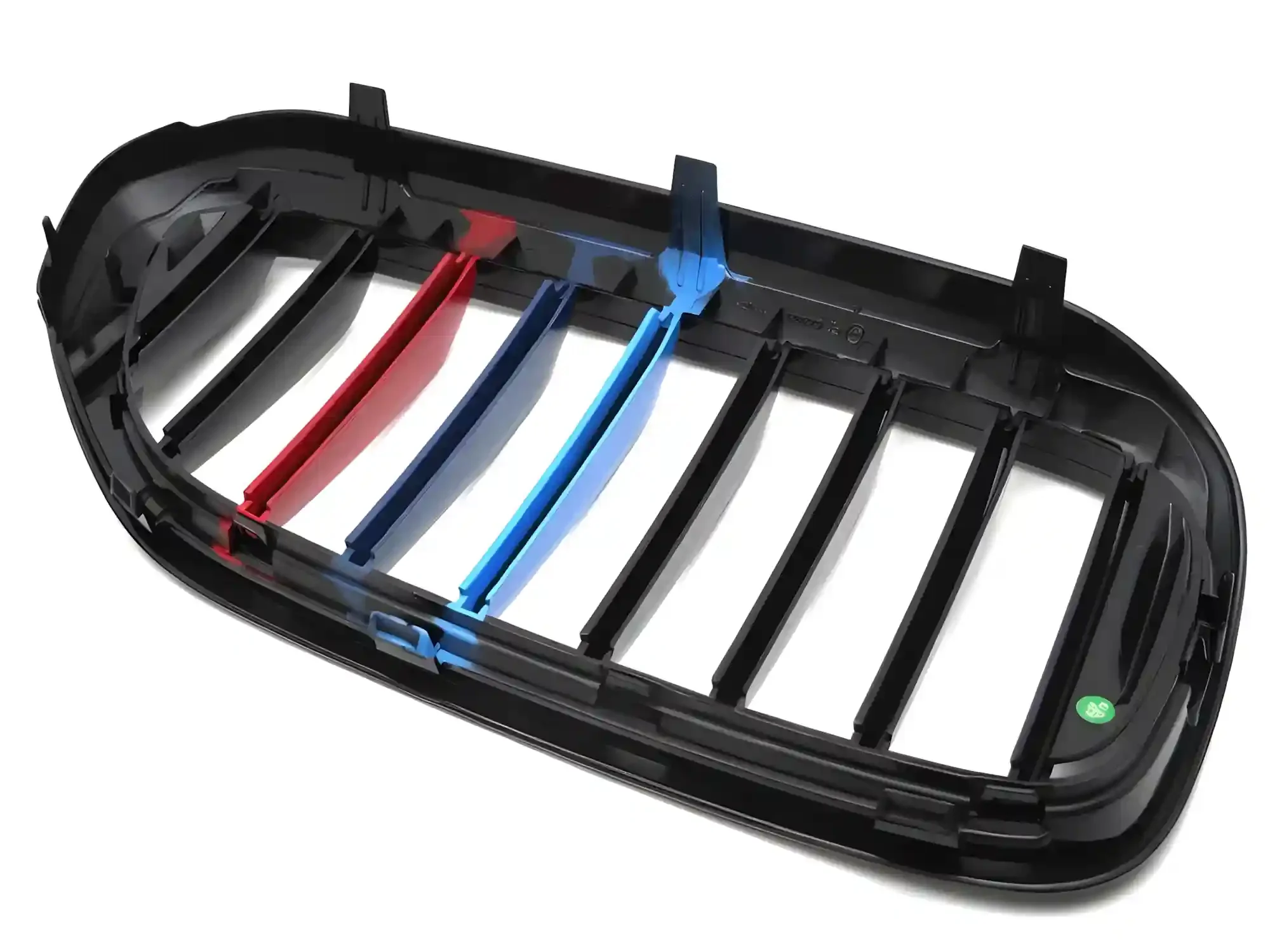 Grill BMW 5 (G30 / G31) 2017 - 2020 │ Sportsgrill M Performance-stil - gloss black tri-colour double bar – bilde 5