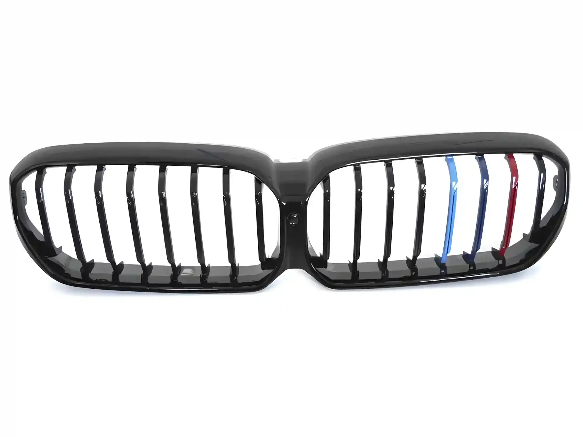 Grill BMW 5 (G30 / G31) Facelift 2020 - 2023 │ Sportsgrill M Performance-stil - gloss black tri-colour double bar – bilde 2