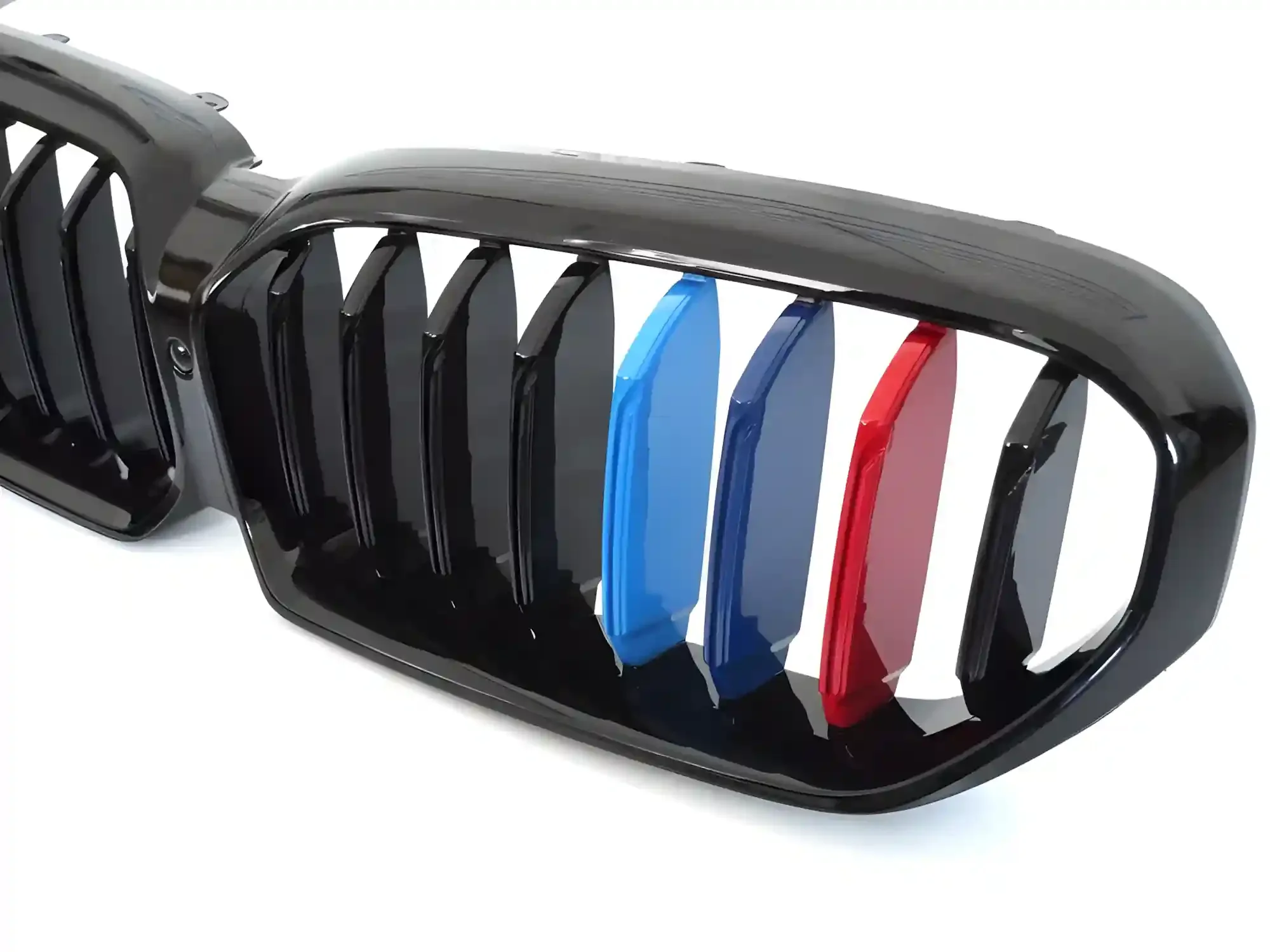 Grill BMW 5 (G30 / G31) Facelift 2020 - 2023 │ Sportsgrill M Performance-stil - gloss black tri-colour double bar – bilde 4