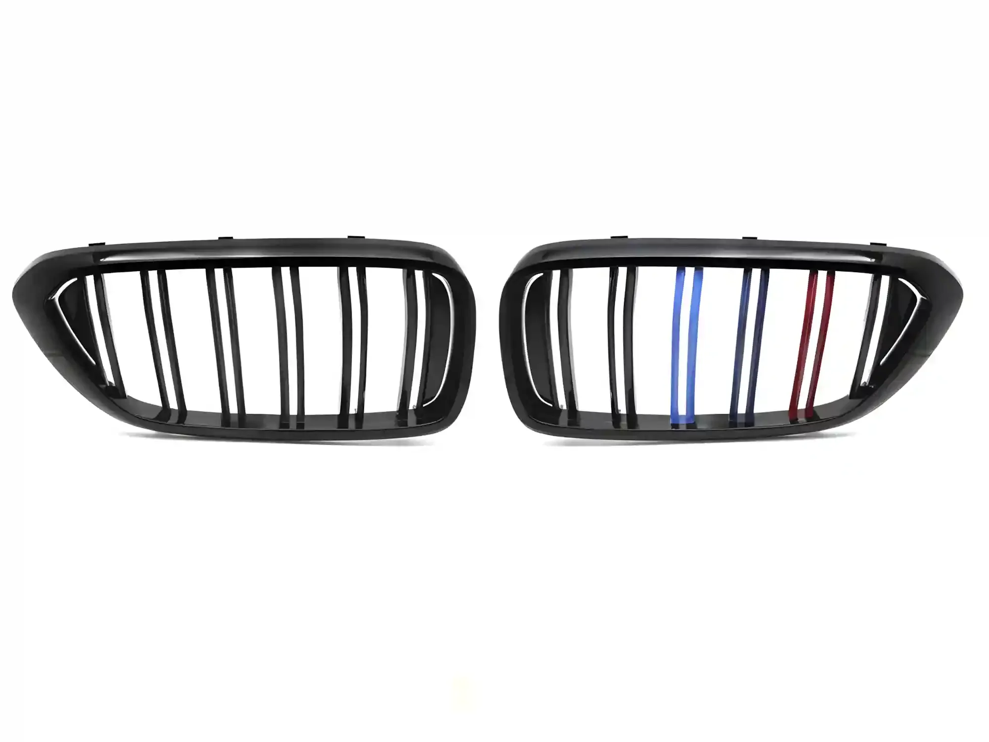 Grill BMW 6 (G32 LCI) 2020–2023 │ Sportsgrill M Performance-stil - svart høyglans tri-colour double bar – bilde 2