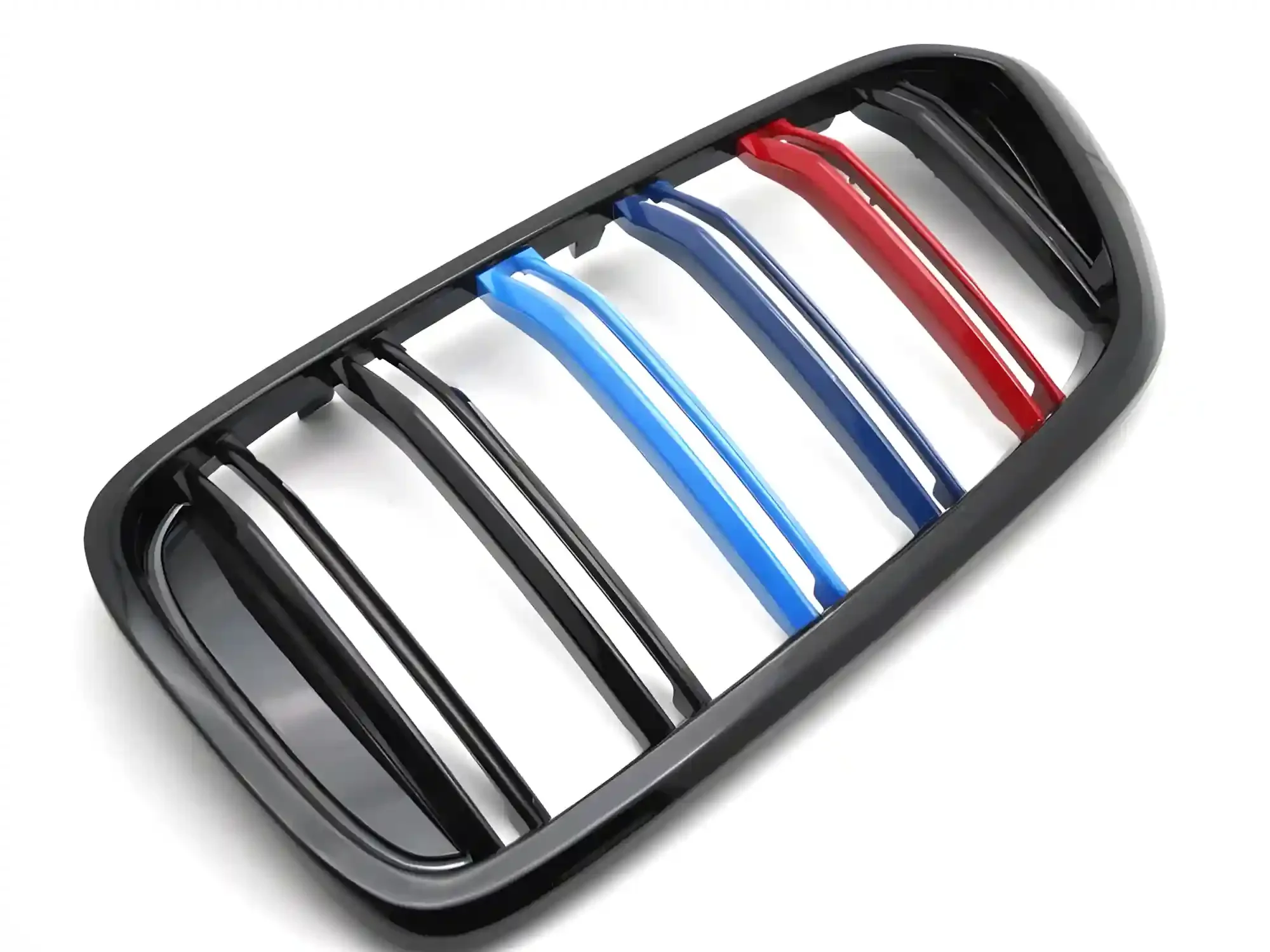 Grill BMW 6 (G32 LCI) 2020–2023 │ Sportsgrill M Performance-stil - svart høyglans tri-colour double bar – bilde 3