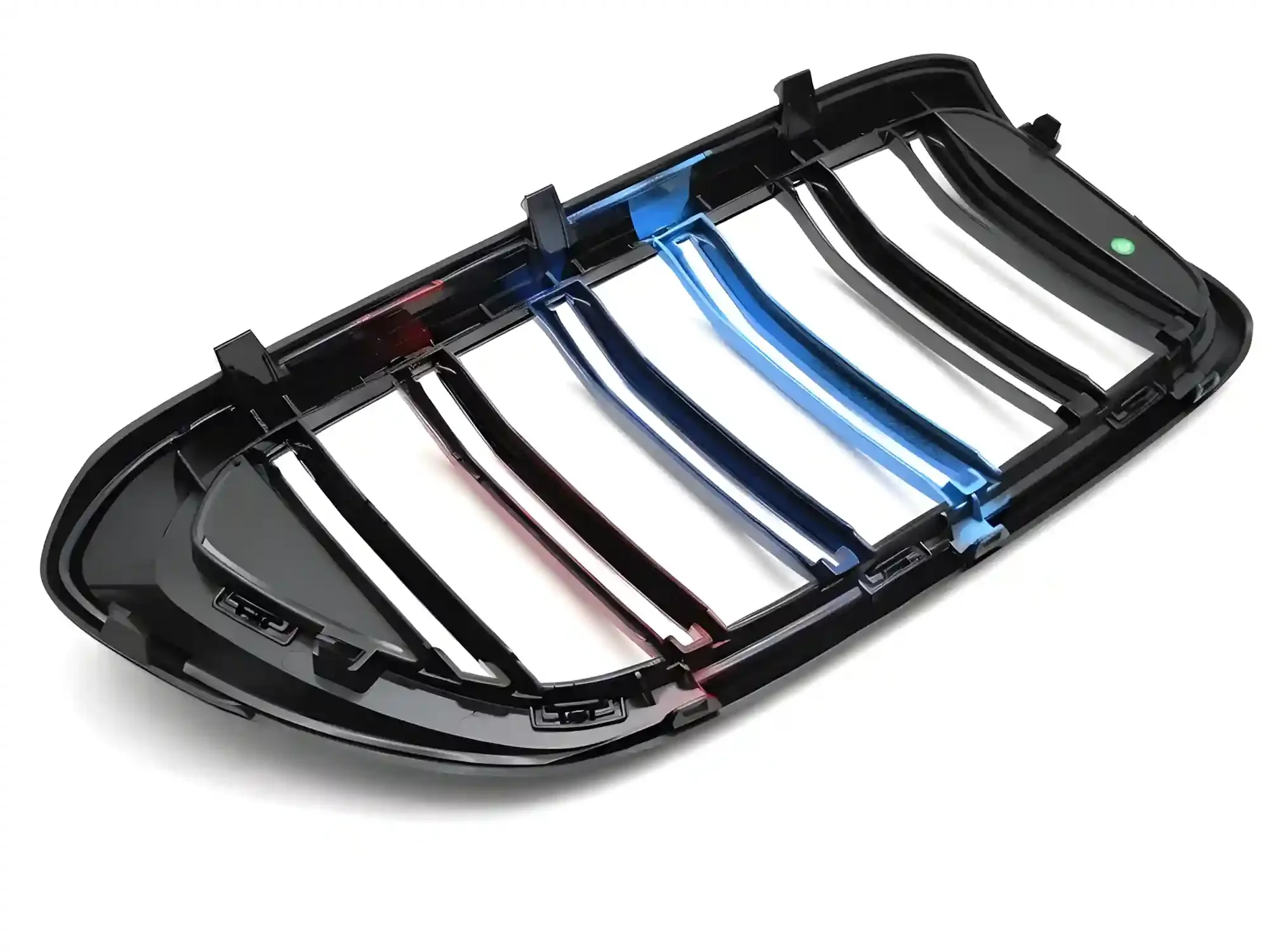Grill BMW 6 (G32 LCI) 2020–2023 │ Sportsgrill M Performance-stil - svart høyglans tri-colour double bar – bilde 4