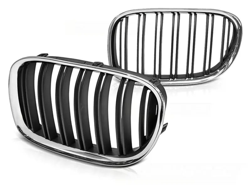 Grill BMW 7 (F01) 2009-2015 | DUBLE BAR CHROME BLACK