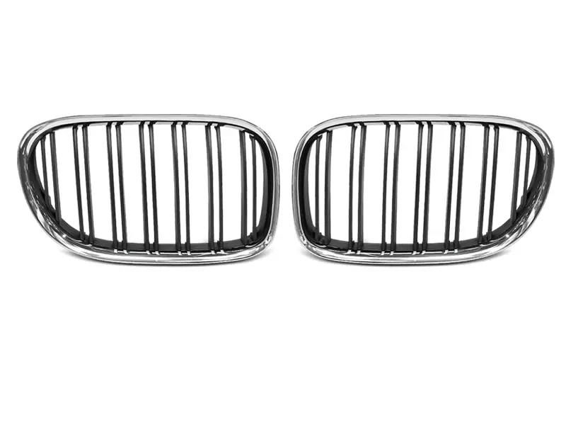Grill BMW 7 (F01) 2009-2015 | DUBLE BAR CHROME BLACK – bilde 5