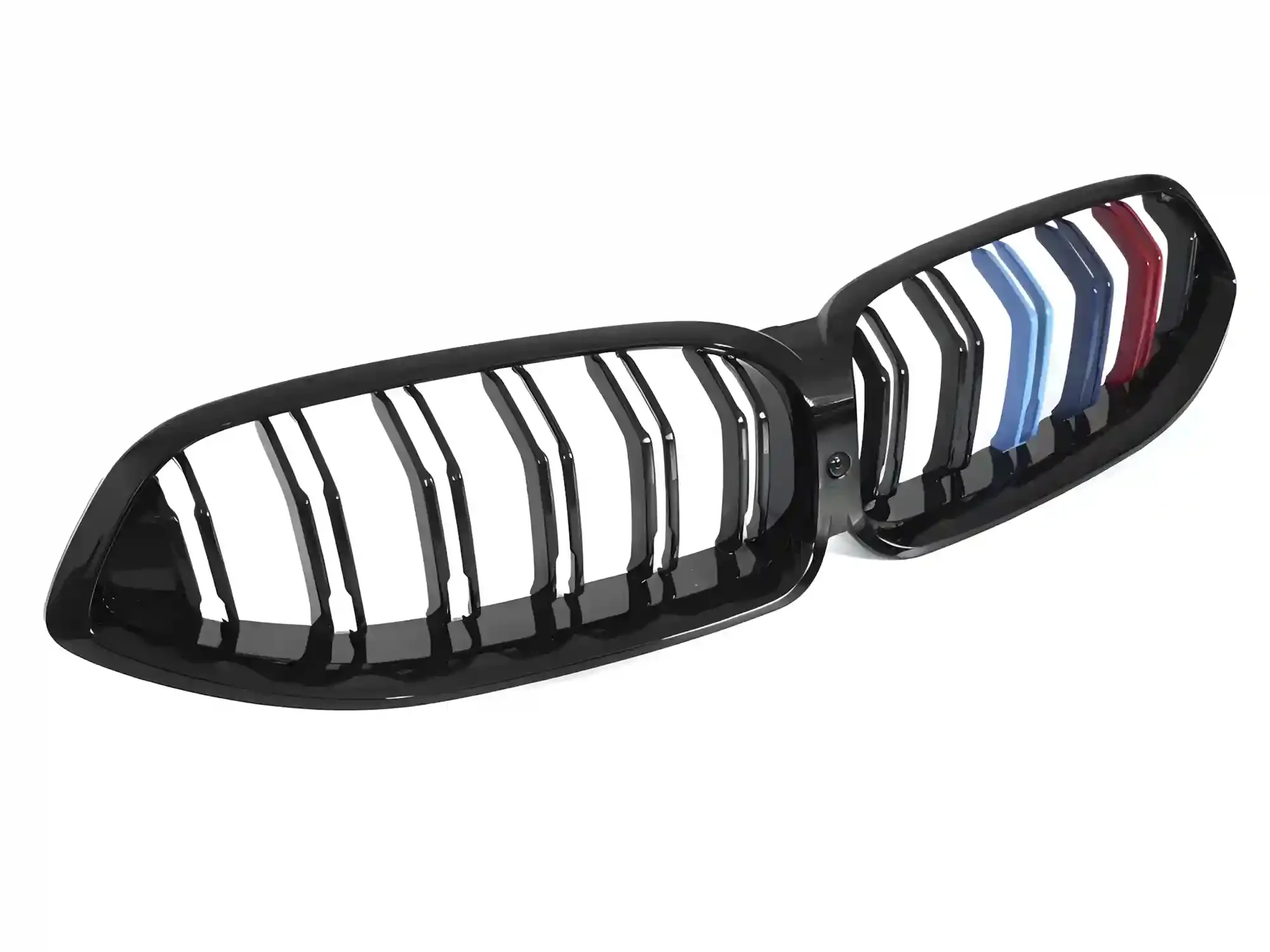 Grill BMW 8 (G14 / G15) 2018–2022 │ Sportsgrill M Performance-stil - svart høyglans tri-colour double bar