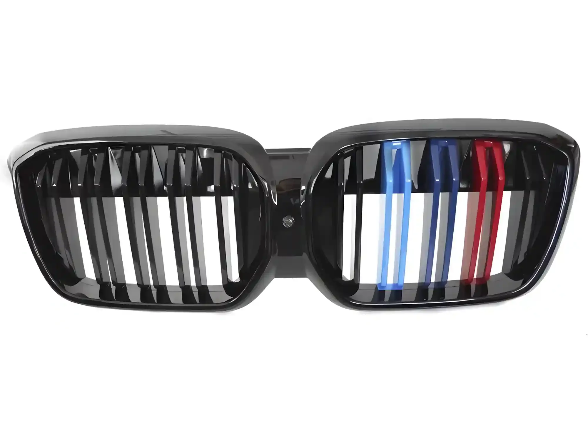 Grill BMW iX3 (G08 LCI) 2021 - 2025 │ Sportsgrill M Performance-stil - svart høyglans tri-colour double bar – bilde 2