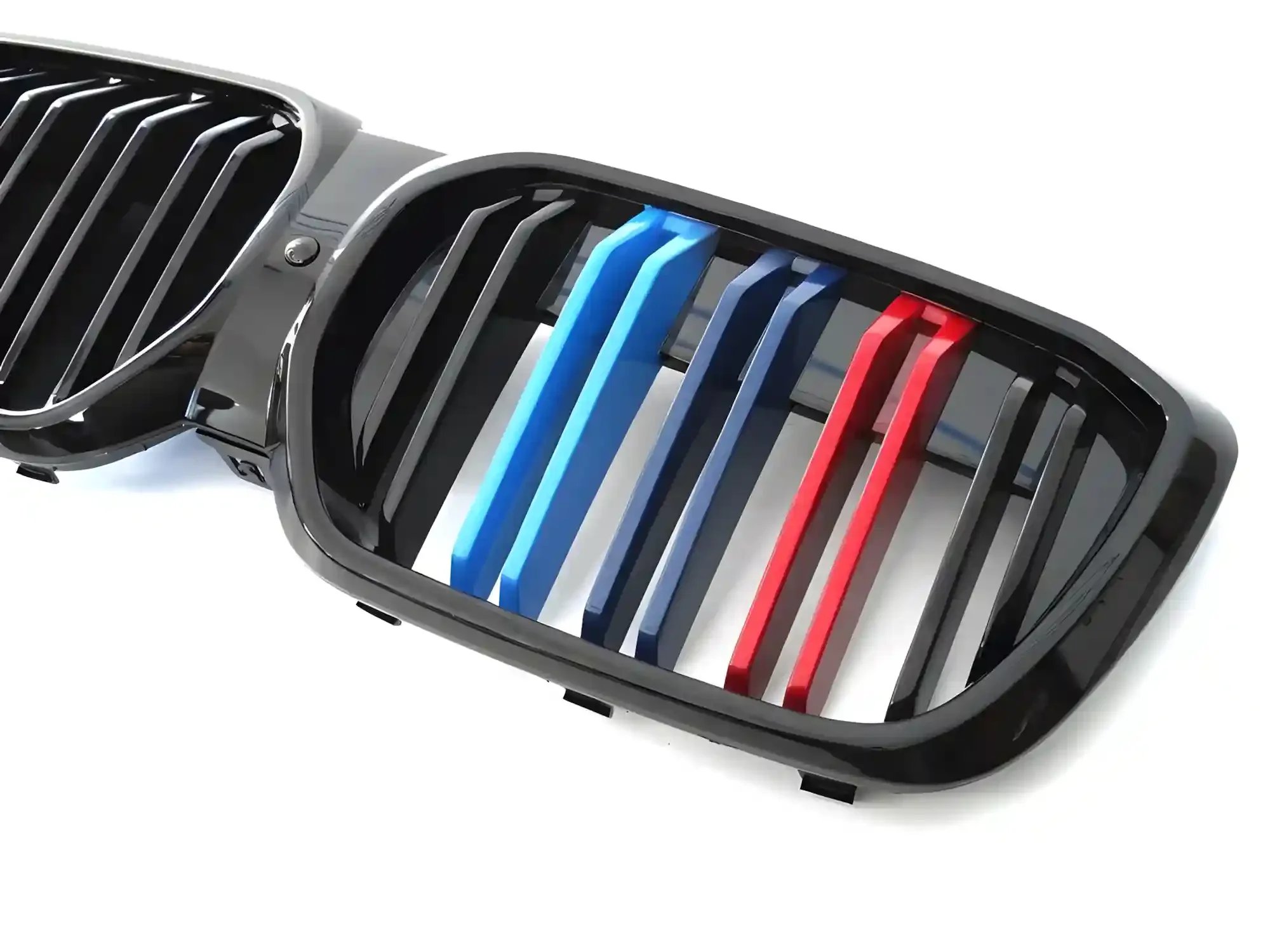Grill BMW iX3 (G08 LCI) 2021 - 2025 │ Sportsgrill M Performance-stil - svart høyglans tri-colour double bar – bilde 3