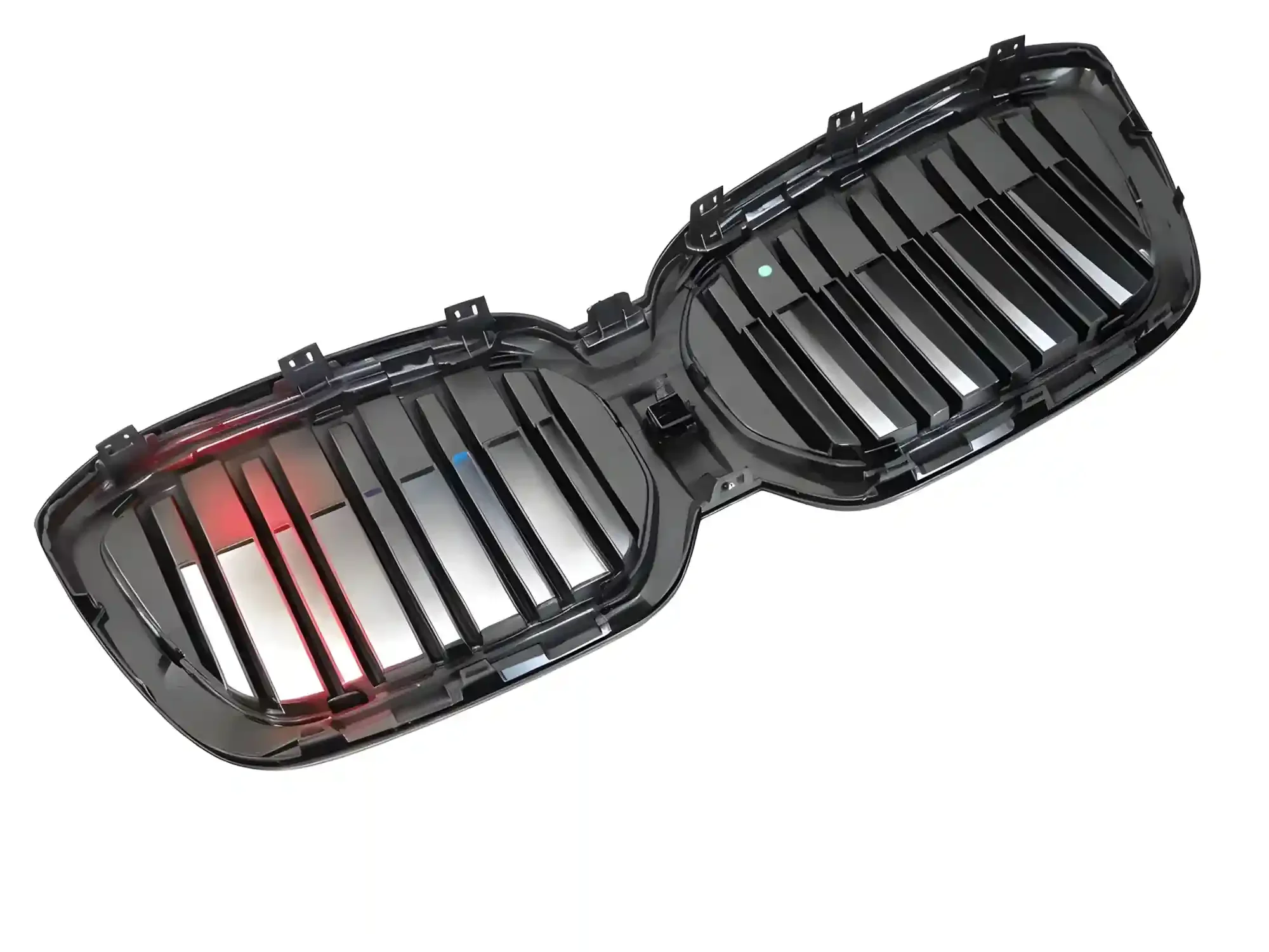 Grill BMW iX3 (G08 LCI) 2021 - 2025 │ Sportsgrill M Performance-stil - svart høyglans tri-colour double bar – bilde 4