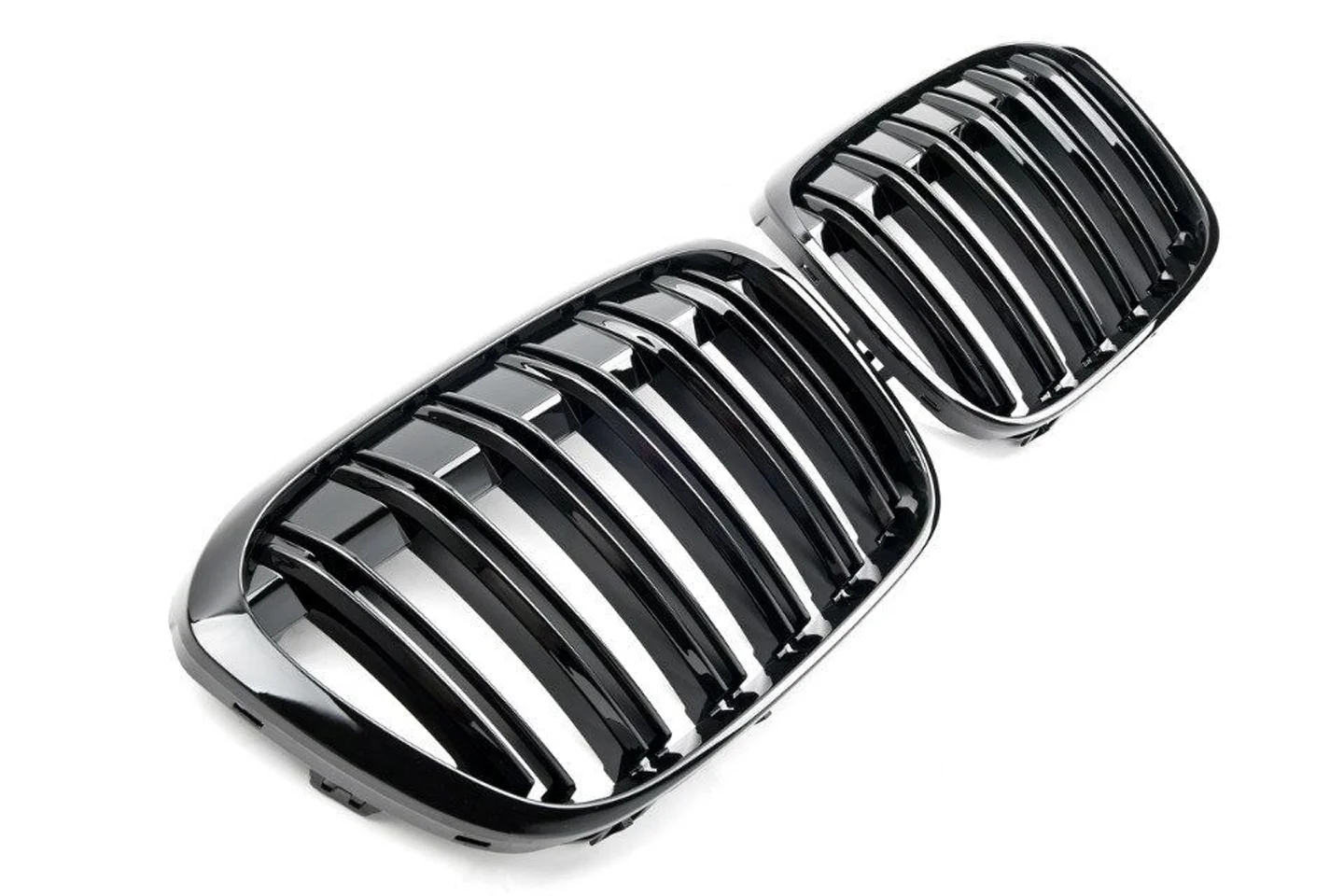 Grill BMW X1 (F48) 2015–2020 │ Sportsgrill M Performance-stil - svart høyglans double bar