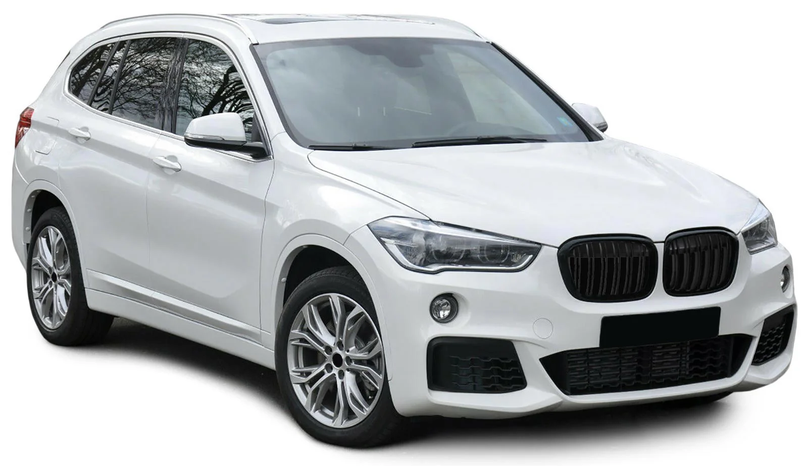 Grill BMW X1 (F48) 2015–2020 │ Sportsgrill M Performance-stil - svart høyglans double bar – bilde 2