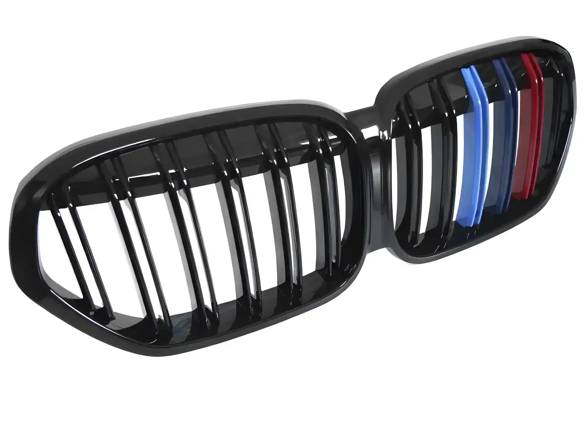 Grill BMW X1 (F48) LCI 2019 - 2022 │ Sportsgrill M Performance-stil - gloss black tri-colour double bar
