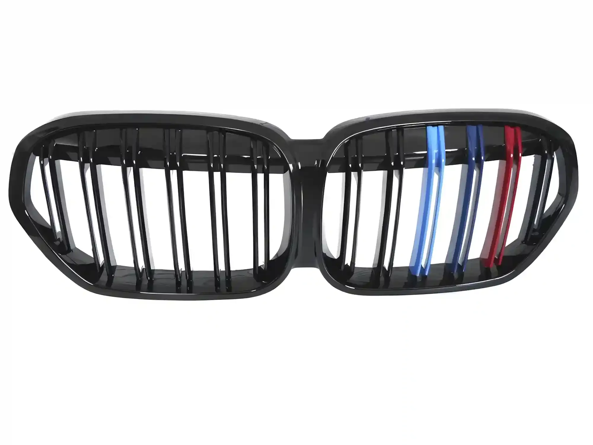 Grill BMW X1 (F48) LCI 2019 - 2022 │ Sportsgrill M Performance-stil - gloss black tri-colour double bar – bilde 2