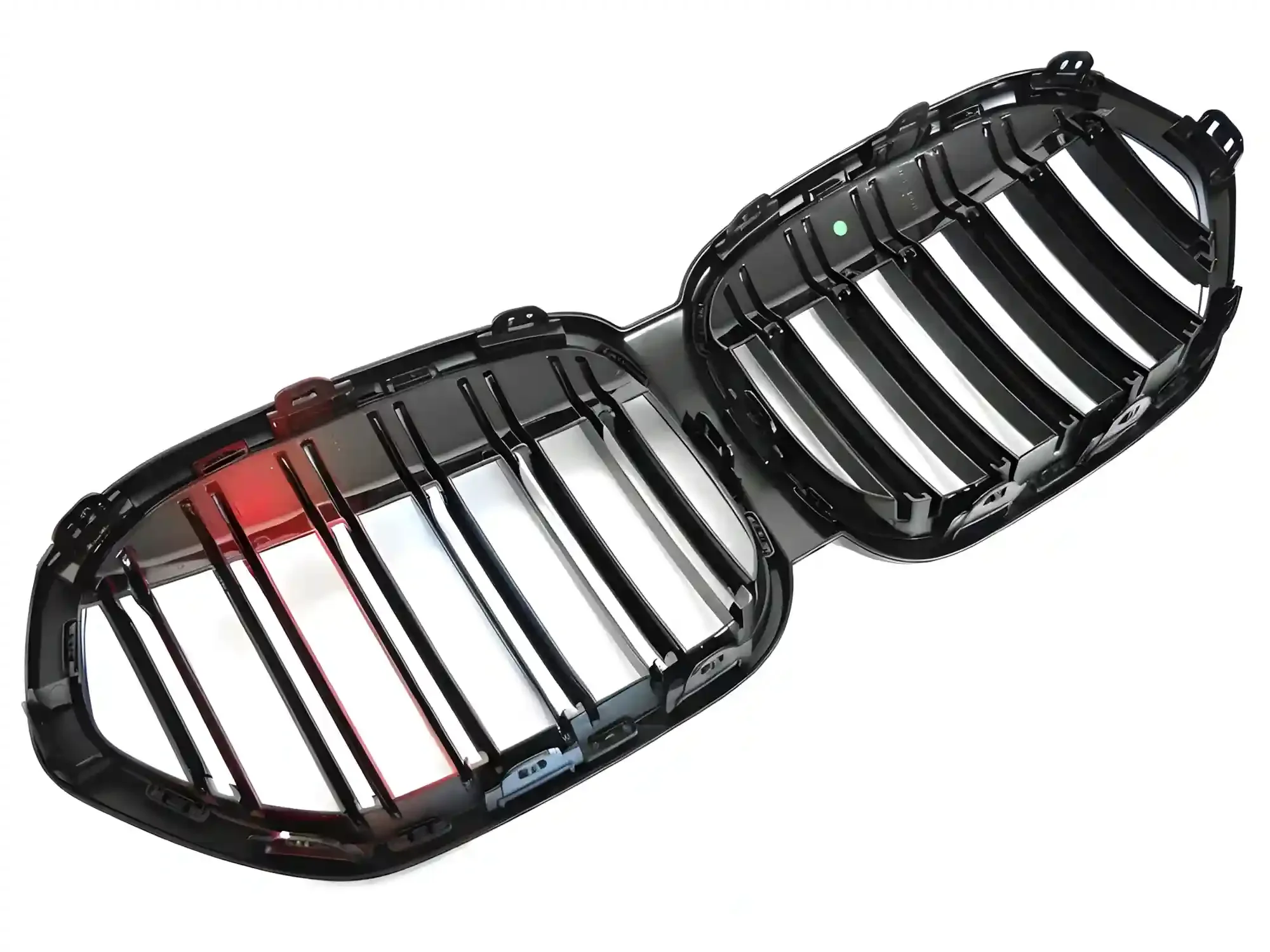 Grill BMW X1 (F48) LCI 2019 - 2022 │ Sportsgrill M Performance-stil - gloss black tri-colour double bar – bilde 4
