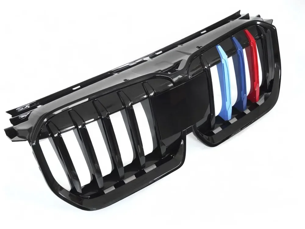 Grill BMW X1 (U11) 2022 → │ Sportsgrill M Performance-stil - svart høyglans tri-colour double bar