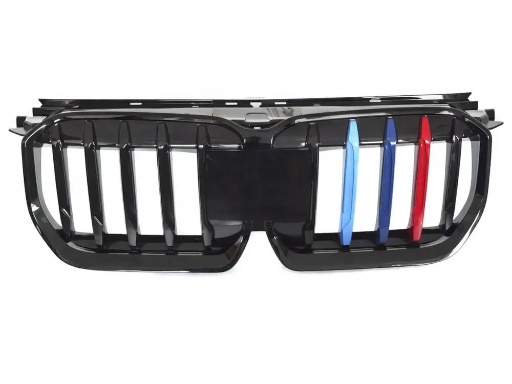 Grill BMW X1 (U11) 2022 → │ Sportsgrill M Performance-stil - svart høyglans tri-colour double bar – bilde 2
