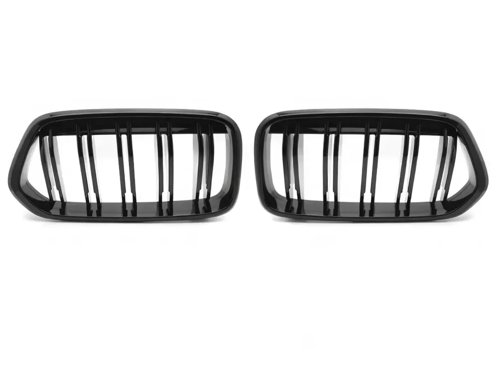 Grill BMW X2 (F39) 2018–2023 │ Sportsgrill M Performance-stil - svart høyglans double bar – bilde 2
