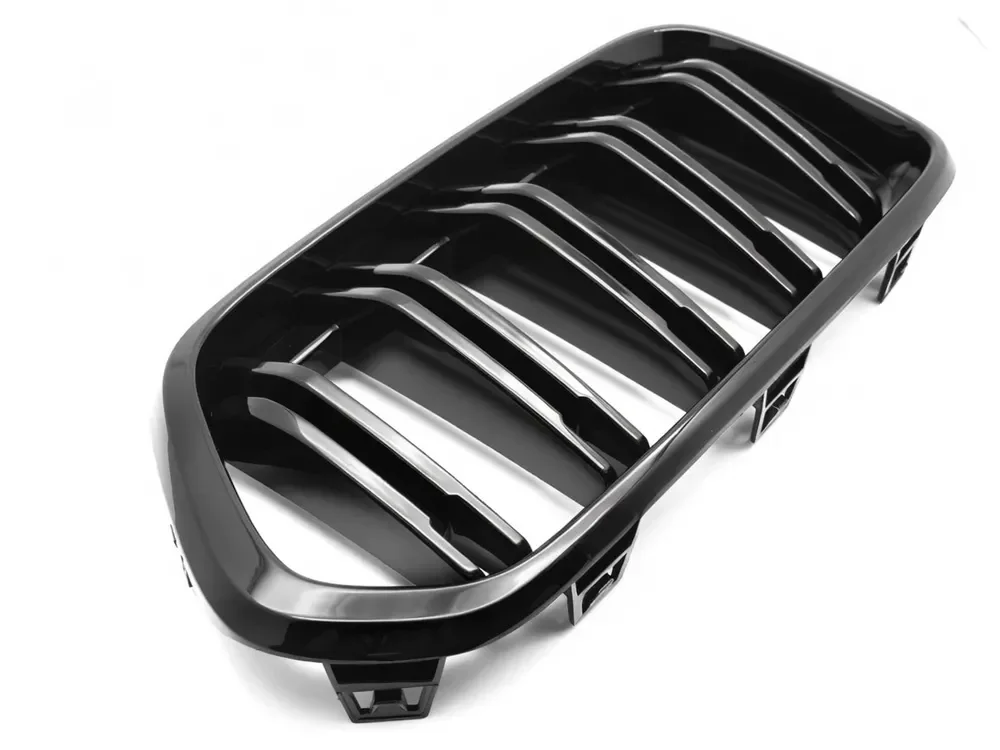 Grill BMW X2 (F39) 2018–2023 │ Sportsgrill M Performance-stil - svart høyglans double bar – bilde 3