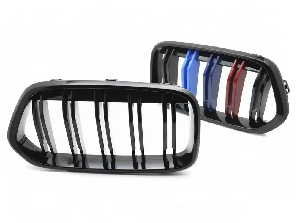 Grill BMW X2 (F39) 2018–2023 │ Sportsgrill M Performance-stil - svart høyglans tri-colour double bar