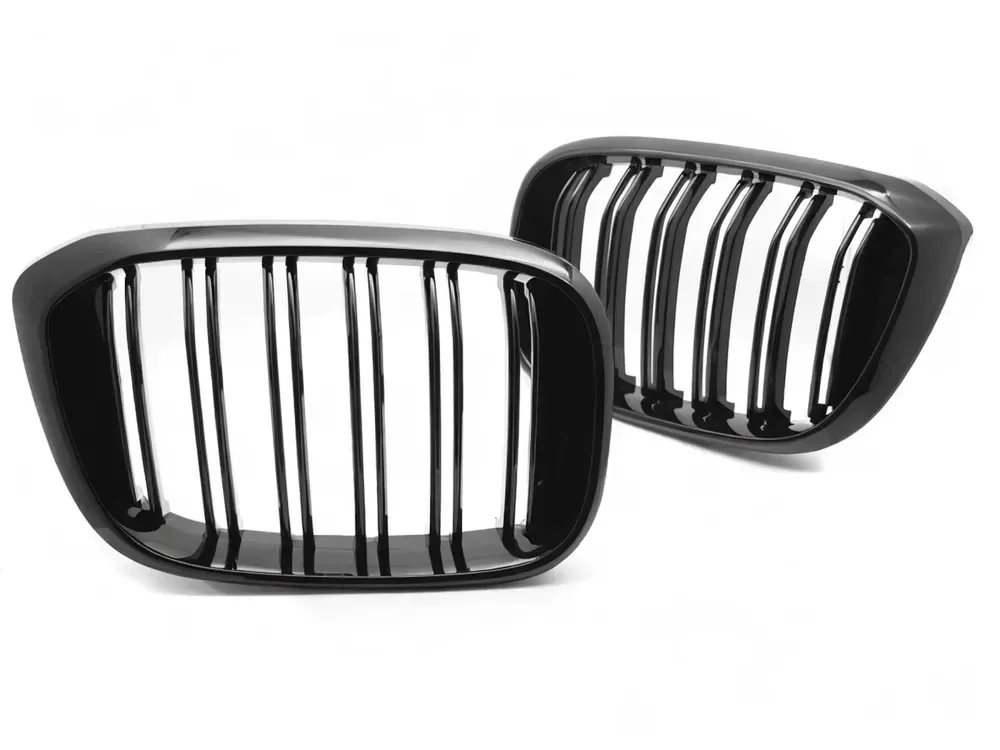 Grill BMW X3 (G01) 2017 – 2021 / X4 (G02) 2018 – 2021 │ Sportsgrill M Performance-stil - svart høyglans double bar