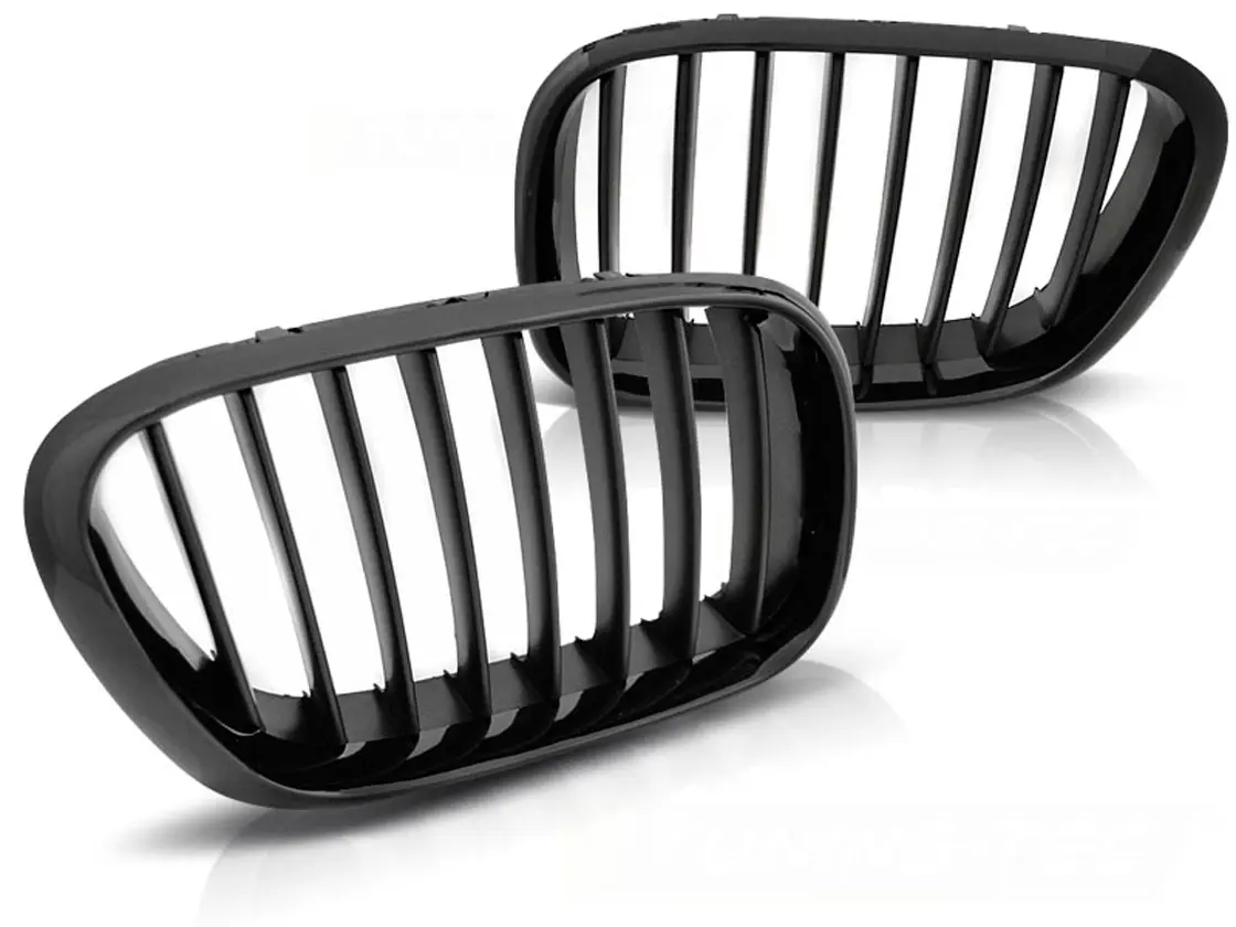 Grill BMW X5 (E53) 1999 - 2003 | GLOSSY BLACK-BLACK FRAME – bilde 2