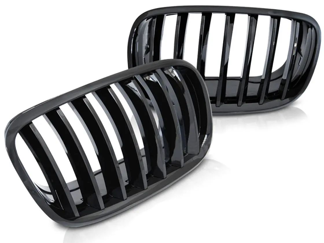 Grill BMW X5 (E70) 2006 - 2013 / BMW X6 (E71) 2007 - 2014 | GLOSSY BLACK – bilde 2
