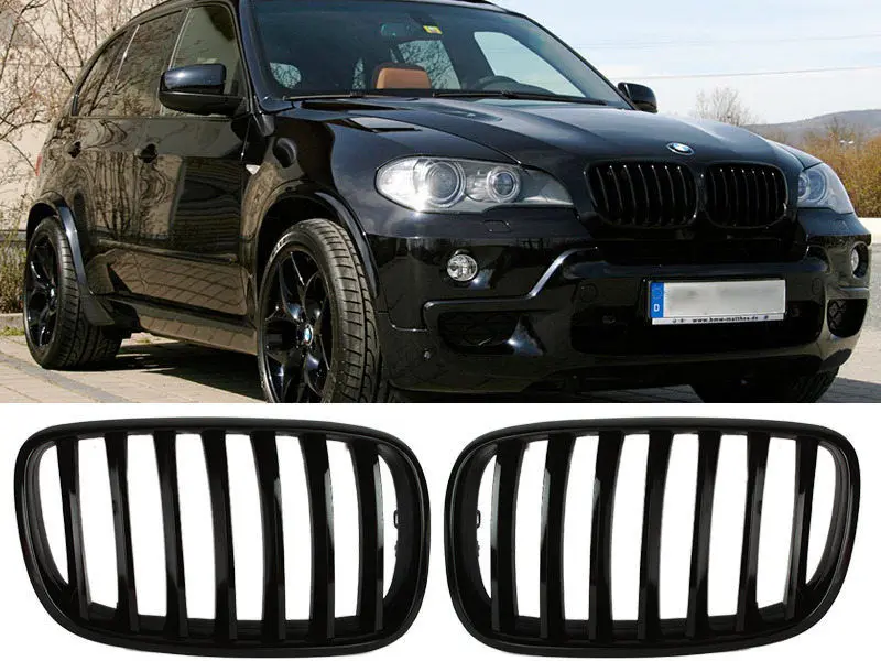 Grill BMW X5 (E70) / BMW X6 (E71/E72) 2007 - 2014 | GLOSSY MATT BLACK – bilde 2