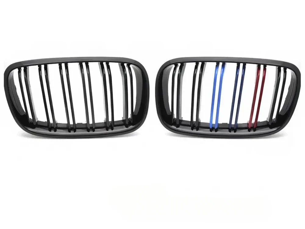 Grill BMW X5 (E70) / X6 (E71) 2006 - 2014 │ Sportsgrill M Performance-stil - gloss black tri-colour double bar – bilde 4