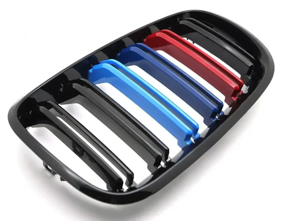 Grill BMW X5 (E70) / X6 (E71) 2006 - 2014 │ Sportsgrill M Performance-stil - gloss black tri-colour double bar – bilde 6