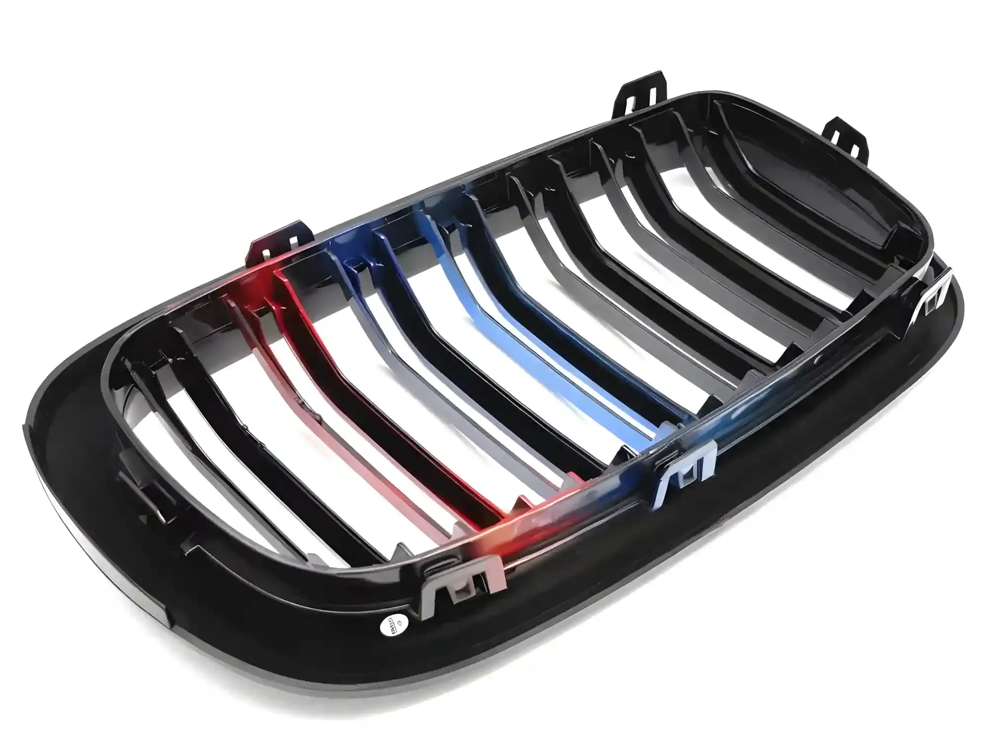 Grill BMW X5 (F15) 2013 – 2018 / X6 (F16) 2014 – 2019 │ Sportsgrill M Performance-stil - svart høyglans tri-colour double bar – bilde 4