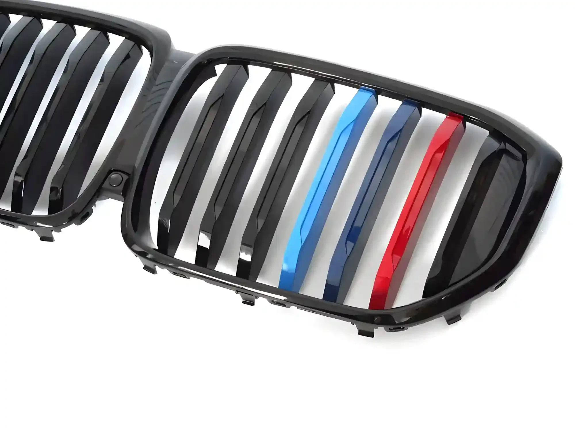 Grill BMW X5 (G05) Facelift 2023 → │ Sportsgrill M Performance-stil - svart høyglans tri-colour double bar – bilde 3