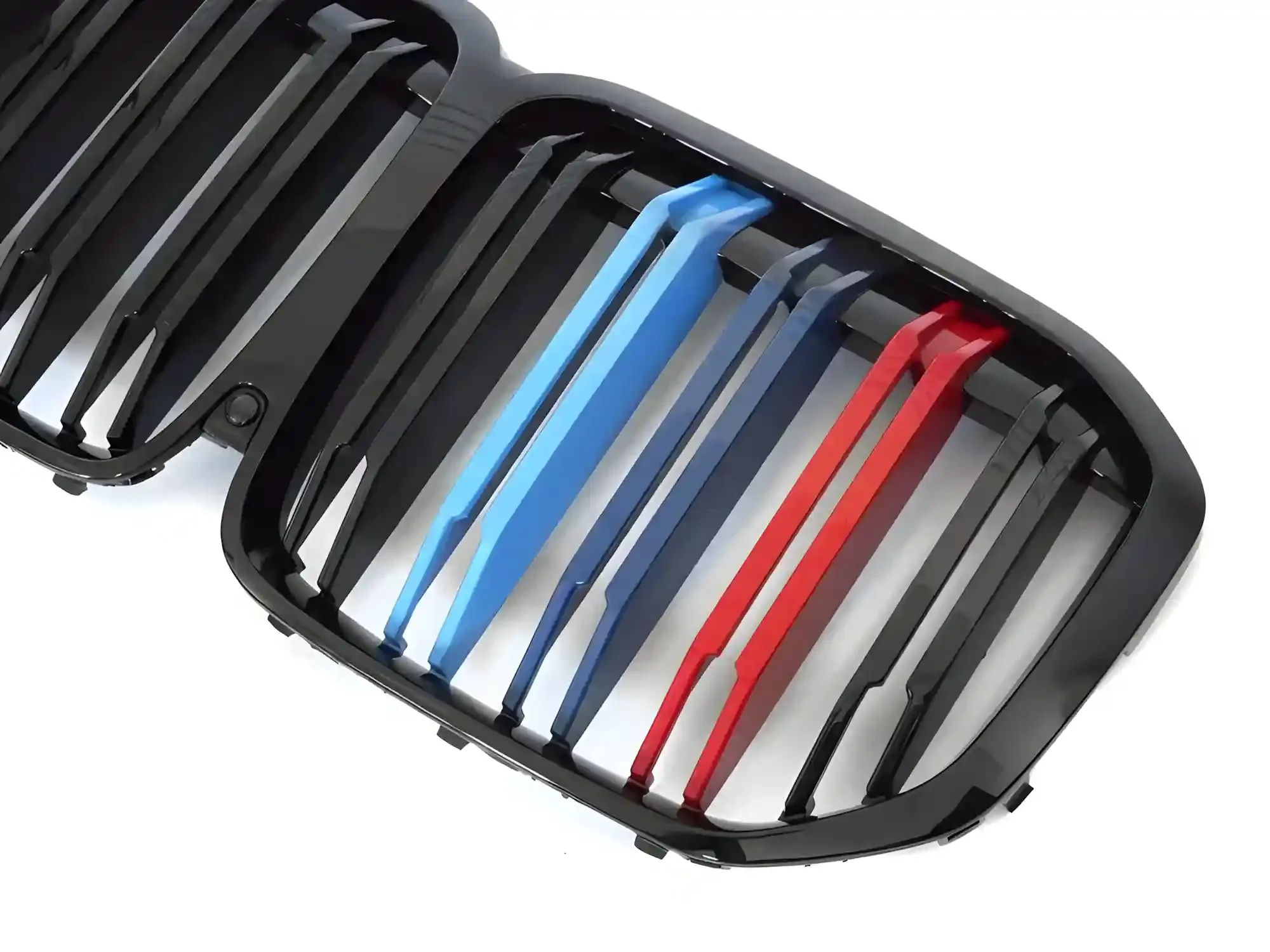 Grill BMW X7 (G07) 2018 – 2022 │ Sportsgrill - svart høyglans tri-colour double bar – bilde 3