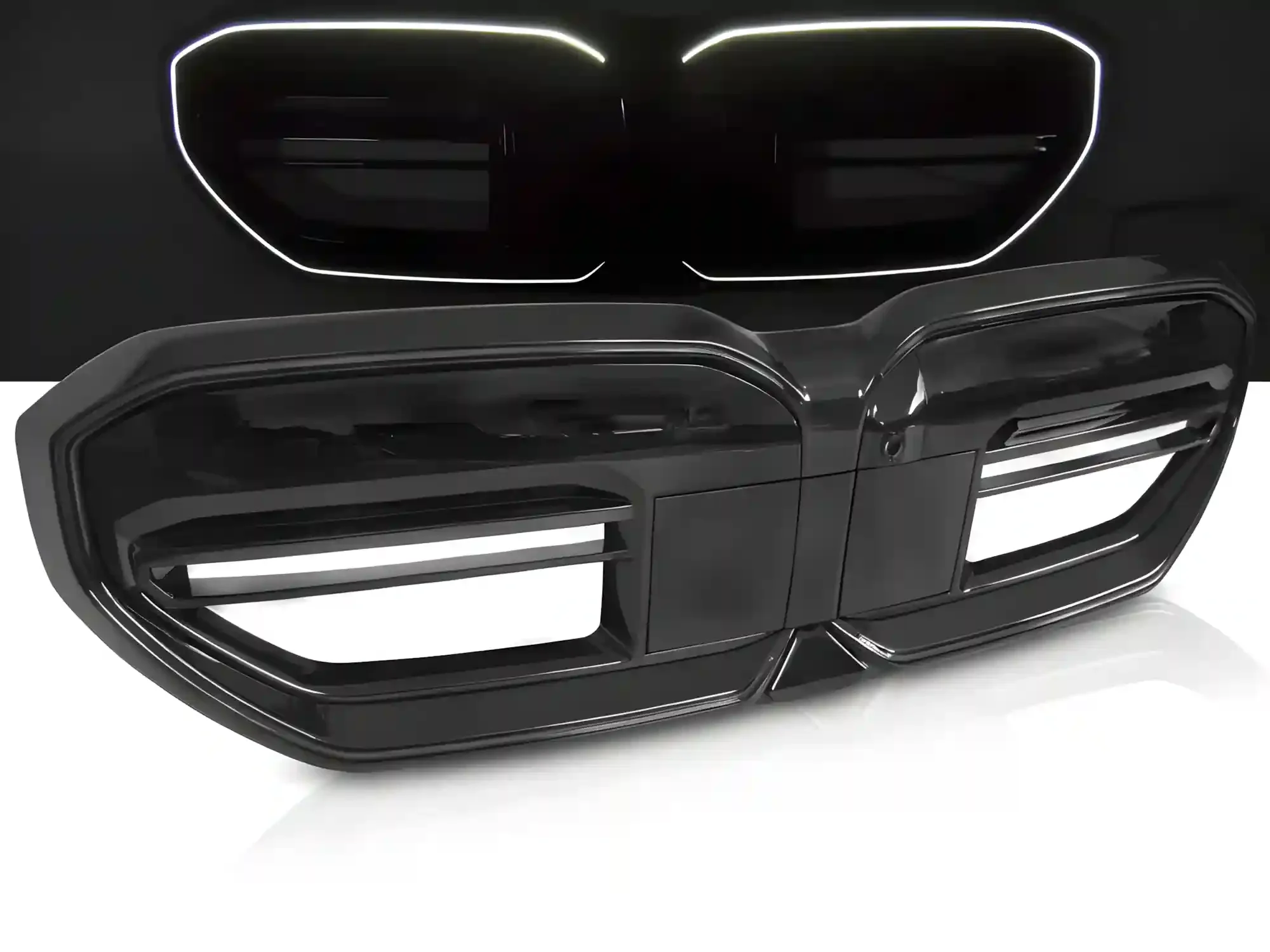 Grill Grill BMW 5 (G60 / G61) 2023 → │ Sportsgrill M Performance-stil - svart høyglans med LED