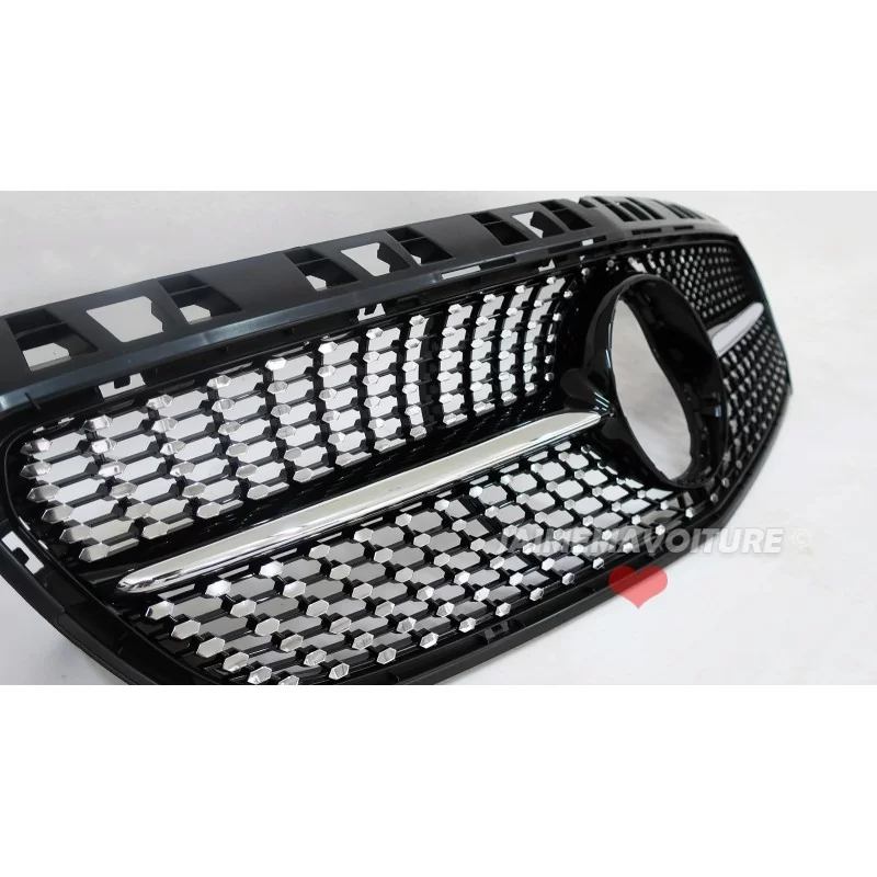 Grill Mercedes A-Class (W176) 2012 - 2015 │ Diamond-grill - gloss black / chrome – bilde 2