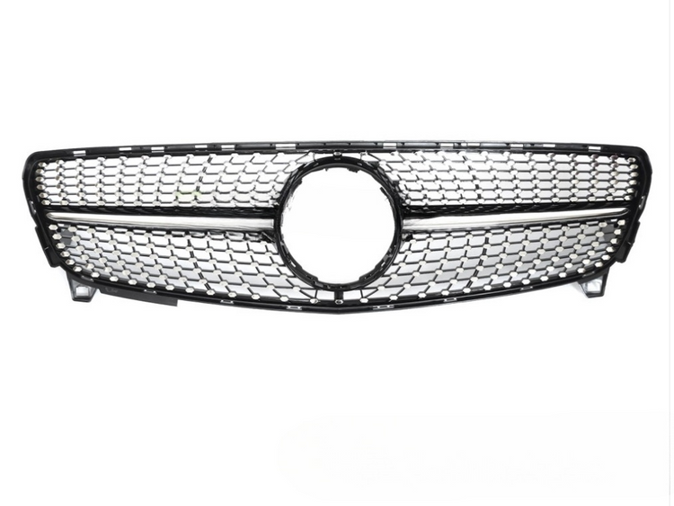 Grill Mercedes A-Class (W176) Facelift 2015 - 2018 │ Sportsgrill diamond-stil - svart / chrome – bilde 2