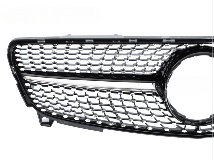 Grill Mercedes A-Class (W176) Facelift 2015 - 2018 │ Sportsgrill diamond-stil - svart / chrome – bilde 3