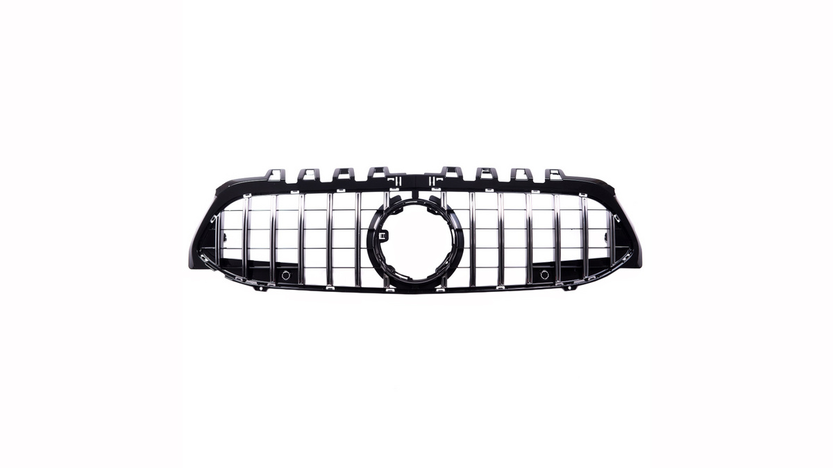 Grill Mercedes A-Class (W177) 2022 -> │ Sportsgrill GT-stil - gloss black / chrome – bilde 2