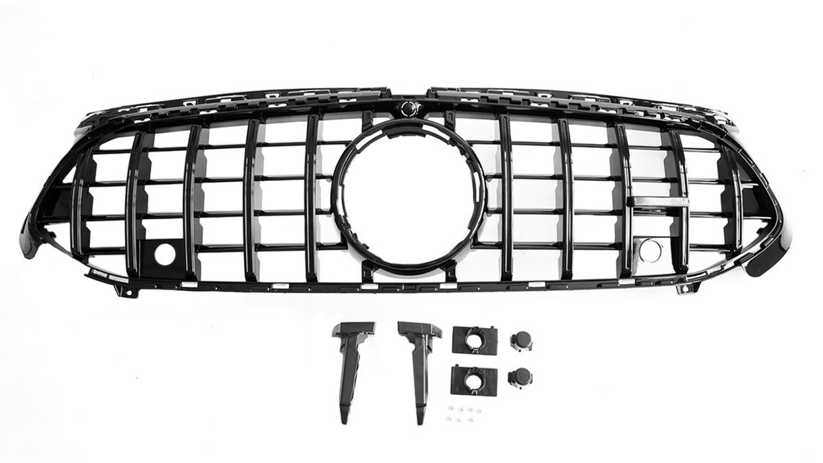 Grill Mercedes A-Class (W177) 2022 -> │ Sportsgrill GT-stil - gloss black / chrome – bilde 4