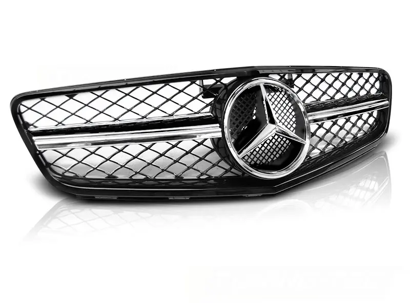 Grill Mercedes-Benz C-Klasse (W204) 2007-2014 | SPORT GLOSSY BLACK CHROME – bilde 2