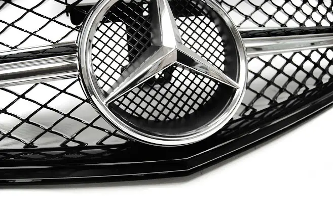 Grill Mercedes-Benz C-Klasse (W204) 2007-2014 | SPORT GLOSSY BLACK CHROME – bilde 5