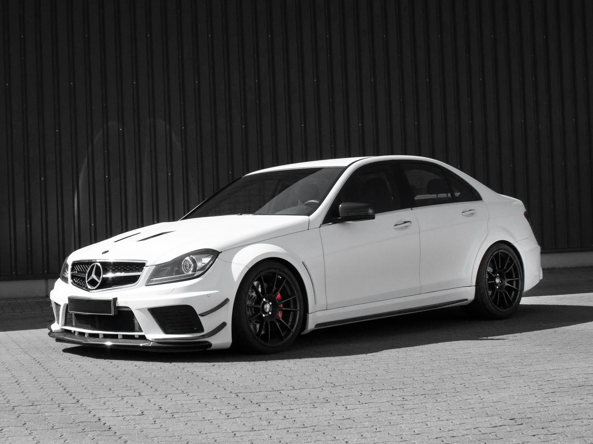 Grill Mercedes-Benz C-Klasse (W204) 2007-2014 | SPORT GLOSSY BLACK CHROME – bilde 7