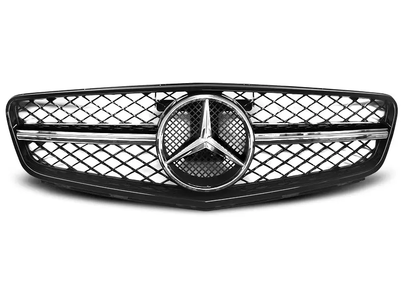 Grill Mercedes-Benz C-Klasse (W204) 2007-2014 | SPORT GLOSSY BLACK CHROME – bilde 8