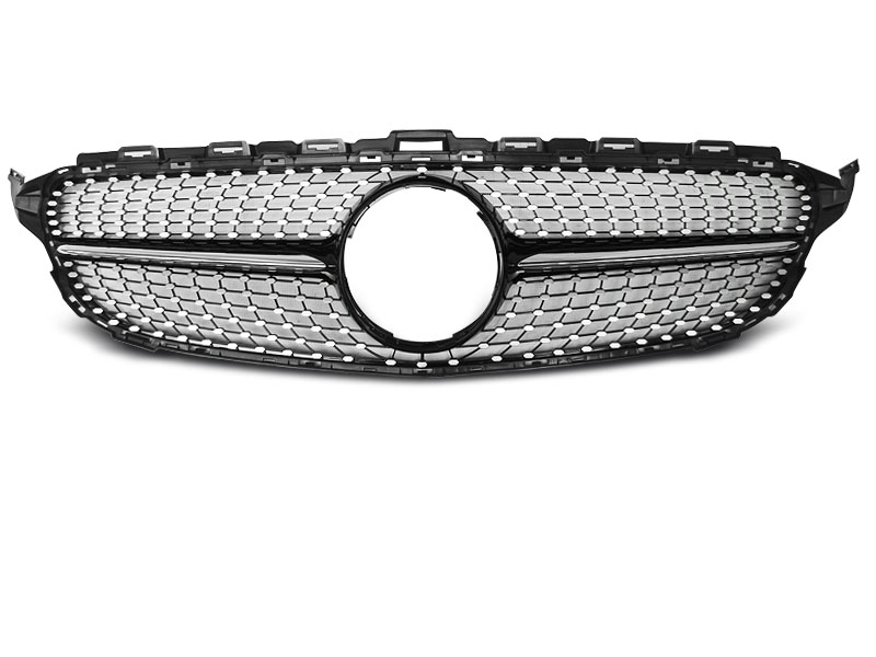 Grill Mercedes-Benz C-Klasse (W205) 2014-2018 | SPORT GLOSSY BLACK CHROME – bilde 4