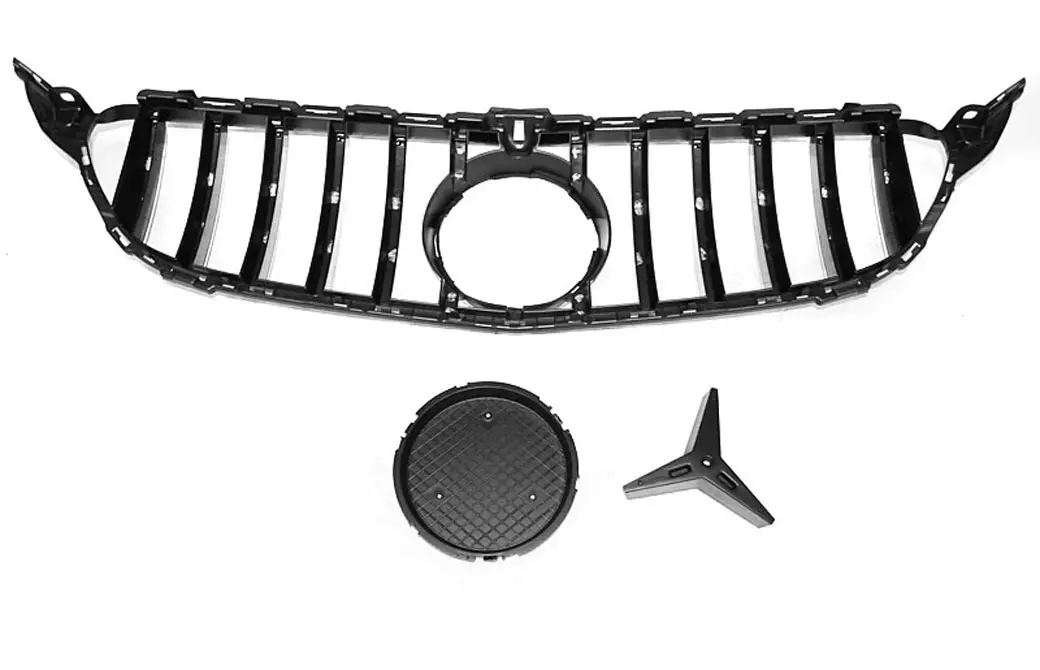 Grill Mercedes-Benz C-Klasse (W205) 2014-2018 | SPORT GLOSSY BLACK CHROME – bilde 2